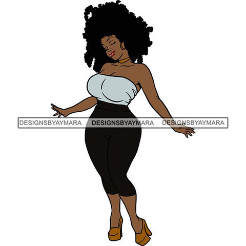 BBW Thick Thigh Woman Sassy Exotic Curvy Big Bone Goddess .SVG Cutting Files For Silhouette and Cricut and More!