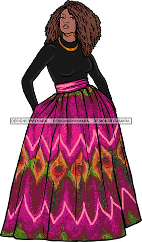 Afro Beautiful Woman Fashion Female Girl Model Dress Goddess Diva Classy Lady .SVG Cut Files For Silhouette Cricut and More!