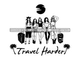 Ladies Trip Flight Getaway SVG Cut Files For Silhouette and Cricut