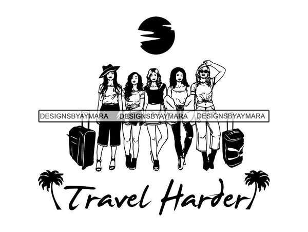 Ladies Trip Flight Getaway SVG Cut Files For Silhouette and Cricut