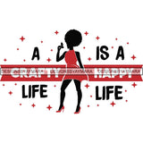 Afro Craft Lady SVG Cutting Files For Silhouette Cricut and More