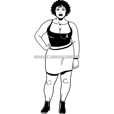 Strong Afro Woman SVG Cancer Survivor Cutting Files For Silhouette Cricut and More