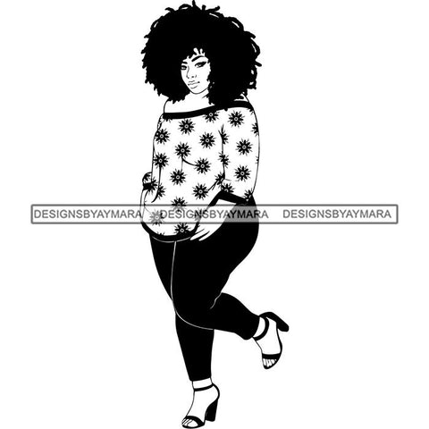 Afro Lady Black Goddess Melanin Dark Latina Morena SVG Files For Cutting and More!