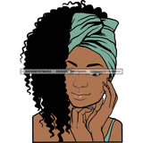 Afro Woman SVG Turban Head Wrap Cutting Files For Silhouette Cricut and More