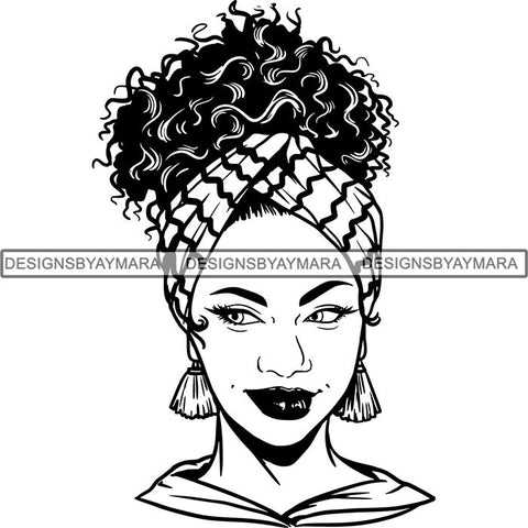 Afro Independent Successful Woman SVG Cutting Files For Silhouette Cricut and More