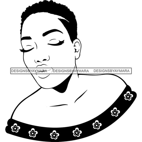 Afro Nubian Melanin Popping Kinky Hair Beautiful African American Woman SVG Cutting Files