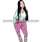 Pretty Woman Summer Fashion Dope Outfits Boss Lady Glamour New Trending .SVG Cut Files