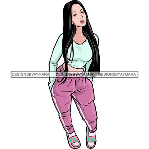 Pretty Woman Summer Fashion Dope Outfits Boss Lady Glamour New Trending .SVG Cut Files