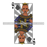 Afro Queen Lola Ace Casino Design Blackjack Poker Gambling Crown Royal SVG Cutting Files For Silhouette Cricut and More!