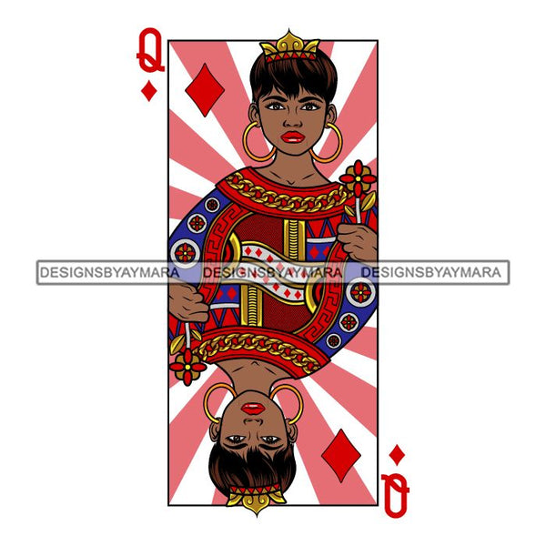 Afro Queen Lola Ace Casino Design Blackjack Poker Gambling Crown Royal SVG Cutting Files For Silhouette Cricut and More!