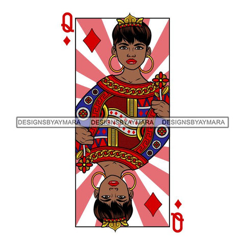 Afro Queen Lola Ace Casino Design Blackjack Poker Gambling Crown Royal SVG Cutting Files For Silhouette Cricut and More!