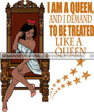 Afro Queen Goddess Melanin Nubian Glamour .PNG Print Files Not For Cutting