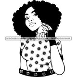 Afro Nubian Melanin Popping Kinky Hair Beautiful African American Woman SVG Cutting Files