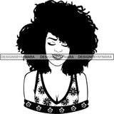 Afro Latina Woman SVG Cutting Files For Silhouette Cricut and More