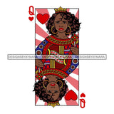 Afro Queen Lola Ace Casino Design Blackjack Poker Gambling Crown Royal SVG Cutting Files For Silhouette Cricut and More!