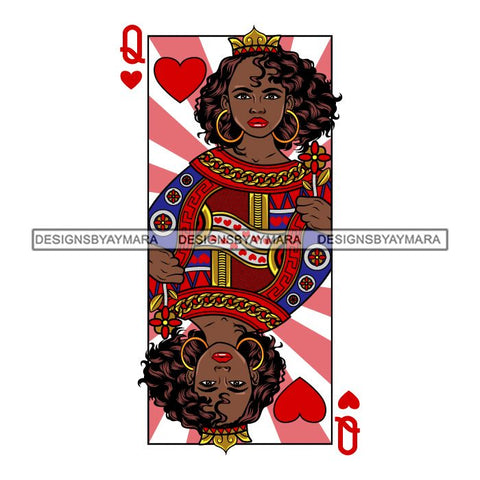 Afro Queen Lola Ace Casino Design Blackjack Poker Gambling Crown Royal SVG Cutting Files For Silhouette Cricut and More!