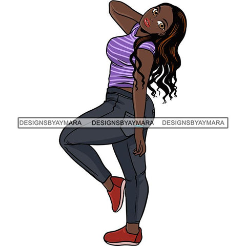 Afro Thick Thigh Big Eyes Woman Sassy Exotic Curvy Goddess .SVG Cutting Files For Silhouette and Cricut and More!