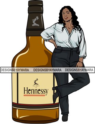 Whiskey Goddess Black Woman Sexy Melanin Nubian Liqueur Beverage Alcohol PNG File For Print Not For Cutting Cut Files For Silhouette and Cricut
