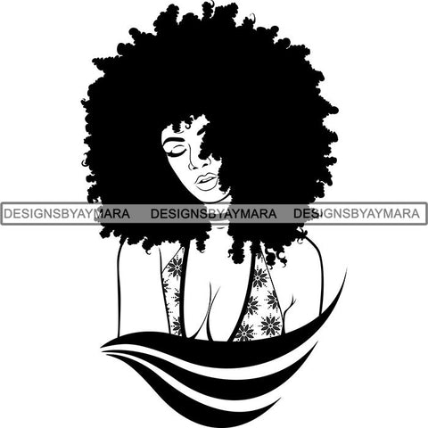 Afro Woman SVG Cut Files For Silhouette and Cricut