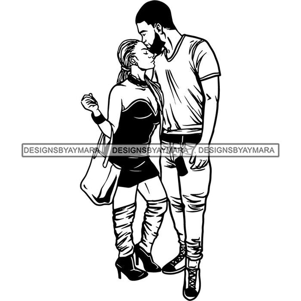 Happy Couple Relationship Goals Soulmates Man Woman Together Marry True Love SVG Cutting Files