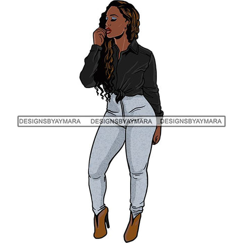 Fashion Diva Glamour Afro Classy Sexy Lady SVG PNG JPG Vector Files For Cutting and More