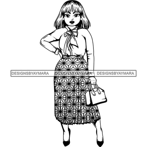 Afro Classy Lola Elegance Glamour Church Lady .SVG Clipart Vector Cutting Files For Circuit Silhouette Cricut and More!