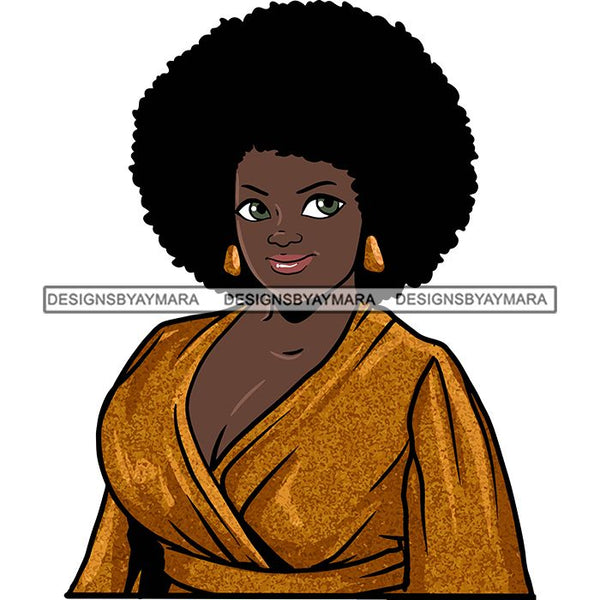 Attractive BBW Nubian Melanin Popping Beautiful African American Big Woman SVG Cutting Files