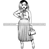 Afro Classy Lola Elegance Glamour Church Lady .SVG Clipart Vector Cutting Files For Circuit Silhouette Cricut and More!