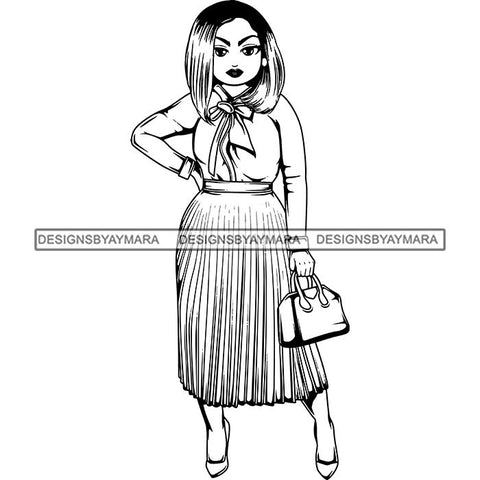 Afro Classy Lola Elegance Glamour Church Lady .SVG Clipart Vector Cutting Files For Circuit Silhouette Cricut and More!