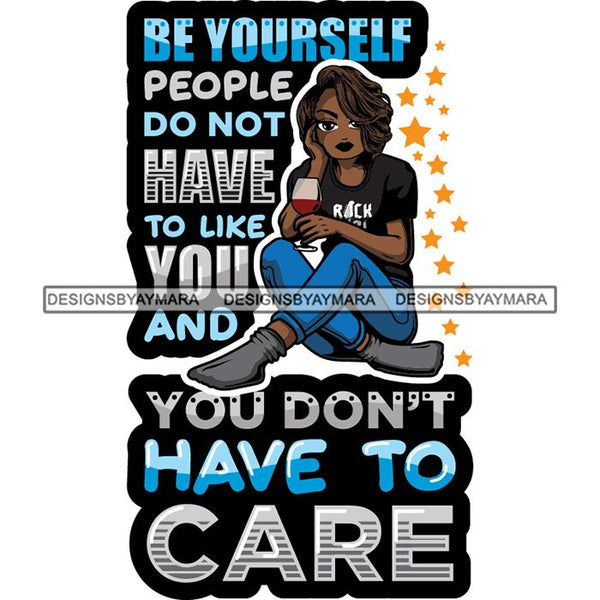 Afro Lola Drinking Wine Life Quotes .SVG Cutting Files For Silhouette and Cricut and More!