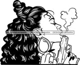Ghetto Woman Face American Gangster Urban Swag Hip Hop Girl .SVG Cutting Files For Silhouette Cricut and More!