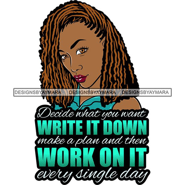 Afro Beautiful Classy Lady Educated Successful Woman Life Quotes SVG Files For Cutting and More!