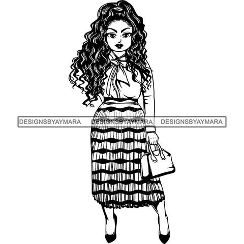 Afro Classy Lola Elegance Glamour Church Lady .SVG Clipart Vector Cutting Files For Circuit Silhouette Cricut and More!