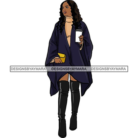 Fashion Diva Glamour Afro Woman Classy Sexy Lady SVG PNG JPG Vector Files For Cutting and More