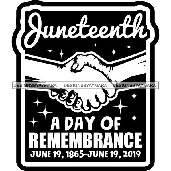 June 19 Juneteenth Emancipation Freedom Holiday African American History  SVG PNG JPG Vector Cutting Files