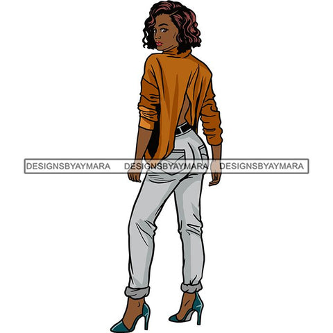 Fashion Diva Glamour Afro Classy Sexy Lady SVG PNG JPG Vector Files For Cutting and More