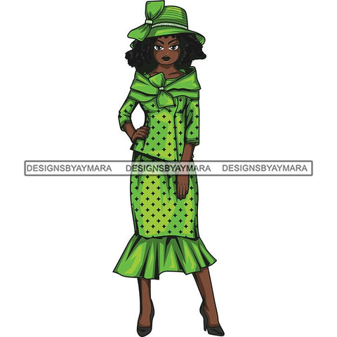 Afro Classy Lola Church Lady Glamour .SVG Clipart Vector Cutting Files For Circuit Silhouette Cricut and More!