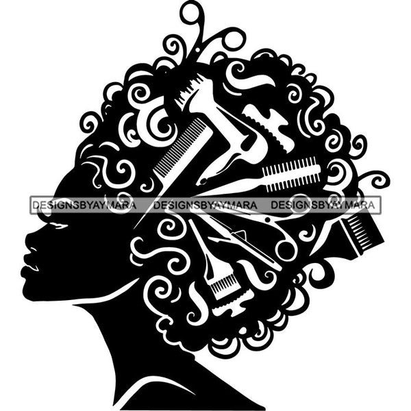 Afro Woman Goddess Hot Seller Design SVG Cutting Files