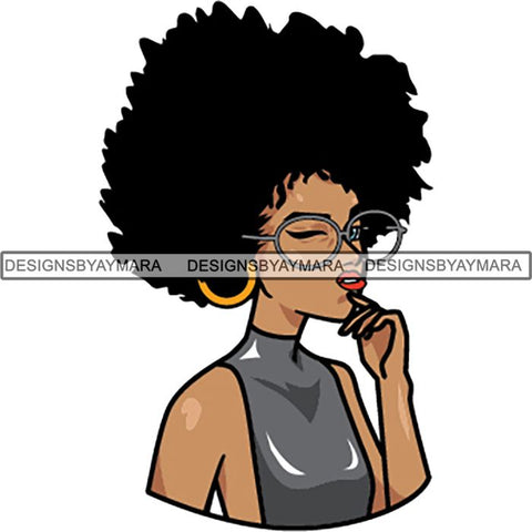 Afro Melanin Popping Lola Kinky Hair God Quotes SVG Cutting Files For Silhouette Cricut and More