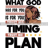 Afro Woman God Lord Life Quotes SVG Cutting Files For Silhouette and Cricut and More!