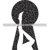 Sensual Woman Silhouette African Wildlife Proud Roots Safari Savanna Africa Continent Exotic Scenic SVG Cutting Files