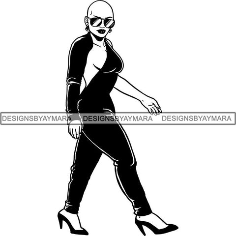 Melanin Bald Short Hairstyle Queen Goddess Nubian .SVG Cut Files For Silhouette and Cricut and Much More