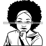 Afro African American Lady Woman Classy Nubian SVG Cutting Files