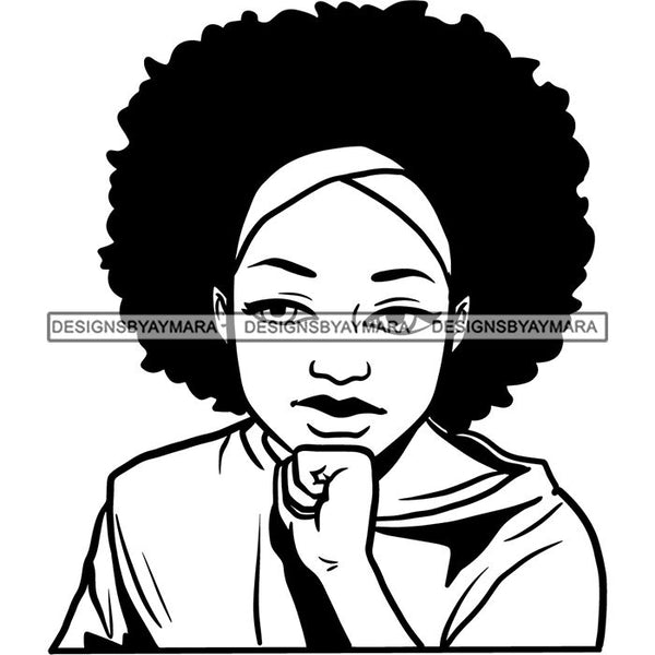 Afro African American Lady Woman Classy Nubian SVG Cutting Files