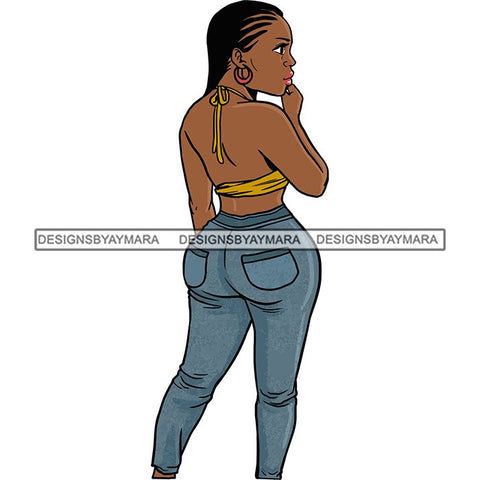 Afro Thick Thigh Big Eyes Woman Sassy Exotic Curvy Goddess .SVG Cutting Files For Silhouette and Cricut and More!