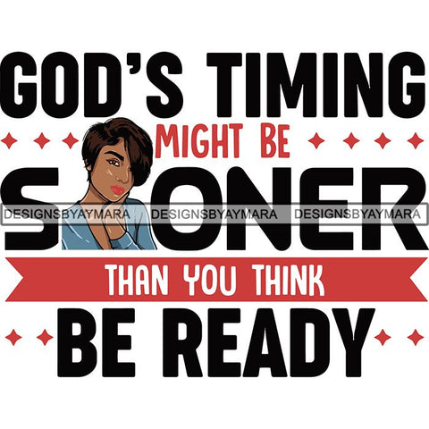 Afro Woman God Lord Life Quotes SVG Cutting Files For Silhouette and Cricut and More!