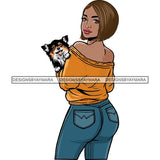 Beautiful Woman Dod Breed Chihuahua Pet Animal Best Friend Mascot Goddess SVG Cutting Files