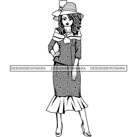 Afro Classy Lola Church Lady Glamour .SVG Clipart Vector Cutting Files For Circuit Silhouette Cricut and More!