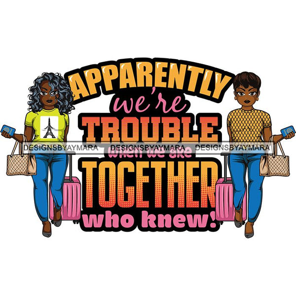 Afro Lola Trip Vacation Mode Friends Getaway .SVG Cutting Files For Silhouette and Cricut and More!