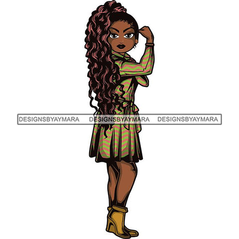 Afro Strong Classy Lola Flexing Believe in Yourself .SVG Cutting Files For Silhouette and Cricut and More!